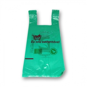 Sacola Imp. Padrão Lêi RJ Pacote Verde 50cm x 60cm
